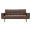 Sarantino 3 Seater Linen Fabric Sofa Bed Couch Armrest Futon Brown