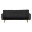 Sarantino 3 Seater Linen Fabric  Bed Sofa Armrest Futon Dark Grey