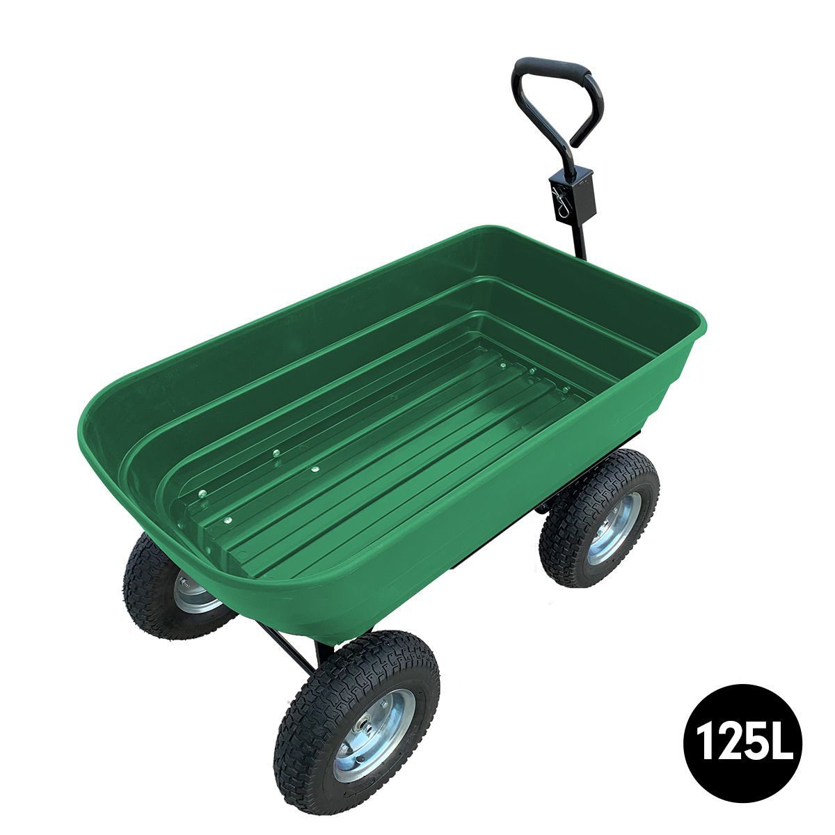 Garden Dump Cart Dumper Wagon Carrier Wheel Barrow 125L Green