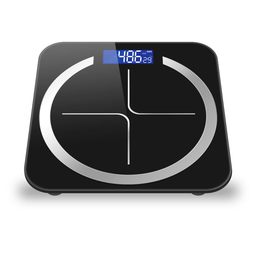 2X 180kg Digital Fitness Weight Bathroom Body Glass LCD Electronic Scales Black