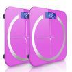 2X 180kg Digital Fitness Weight Bathroom Body Glass LCD Electronic Scales Pink