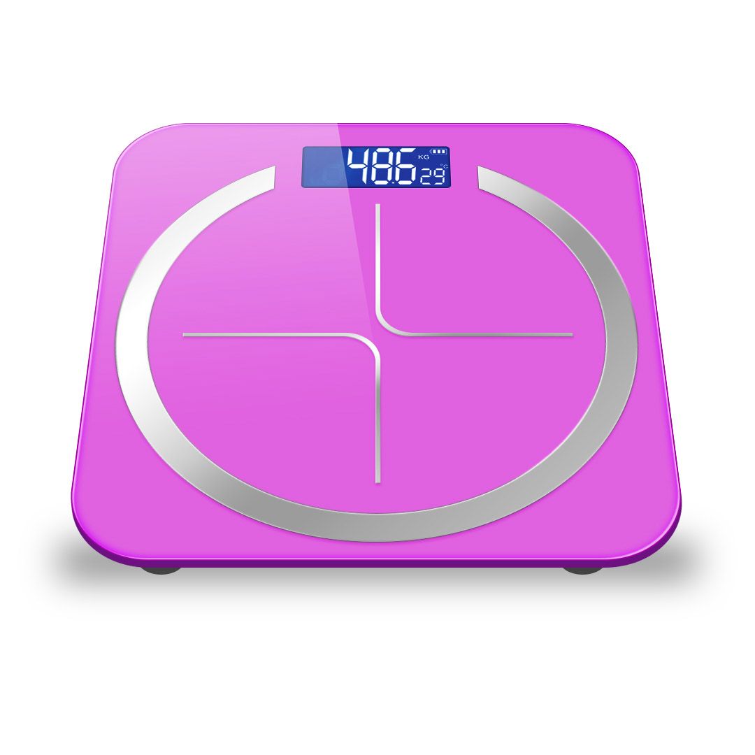 2X 180kg Digital Fitness Weight Bathroom Body Glass LCD Electronic Scales Pink