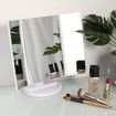 Maxkon Makeup Vanity Mirror with 21 LED Lights 1X/2X/3X Magnification Trifold Mirror