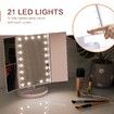 Maxkon Makeup Vanity Mirror with 21 LED Lights 1X/2X/3X Magnification Trifold Mirror