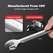 12 PCS Cr-V Ratchet Spanner Set Mirror Polish 72 Tooth Ratchet Wrench Tool