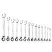 14 PCS Reversible Cr-V Ratchet Spanner Set 2-way Ratchet 72 Tooth Wrench Tool