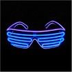 Shutter EL Wire Neon Rave Glasses Flashing LED Sunglasses Light Up Costumes for 80s, EDM, Party RB03 (Purple - Blue)