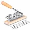 Good Heavy Duty Pecan Nut Cracker Tool with 4 Picks, Wood Base & Handle