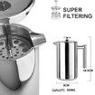 French Press 304 Stainless Steel Plunger Coffee Tea Maker 350ML