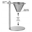 Freestanding Drip Coffee Stand with Reusable Stainless Steel Cone Filter