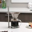 Freestanding Drip Coffee Stand with Reusable Stainless Steel Cone Filter