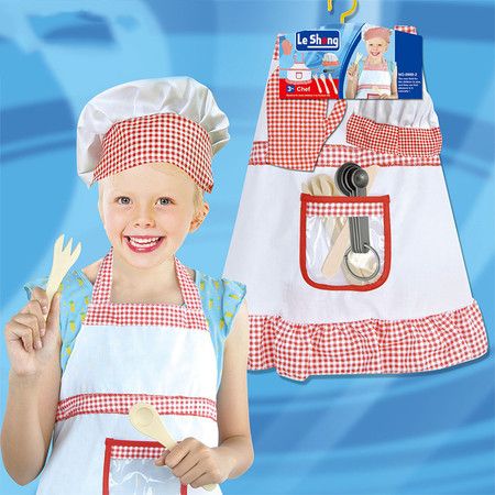 Children's Chef Role Play Costume Pretend Dress up Role Play 3-7 years old