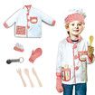 Children's Chef Role Play Costume Pretend Dress up Role Play 3-7 years old