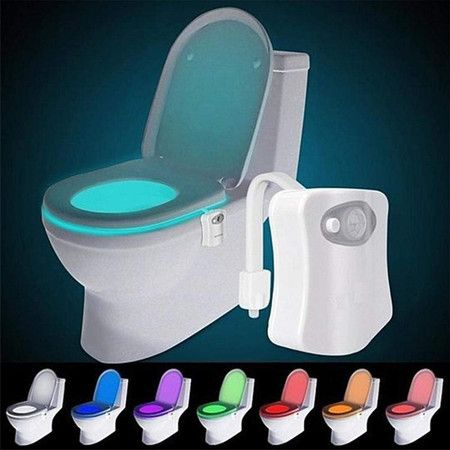 The Original Toilet Night Light Gadget, Fun Bathroom Lighting Add on Toilet Bowl Seat