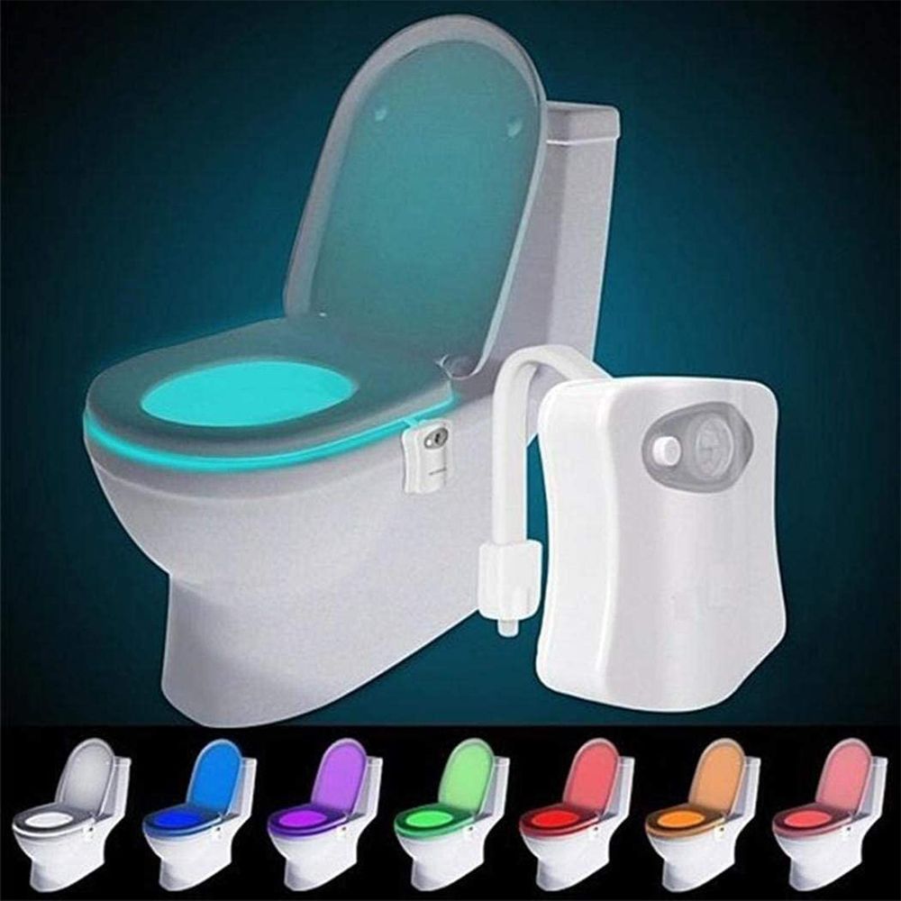 The Original Toilet Night Light Gadget, Fun Bathroom Lighting Add on Toilet Bowl Seat