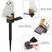 Garden Solar Lights Outdoor Decorative Resin Owl Solar LED Lights with Stake for Garden Lawn Pathway Yard Decortions