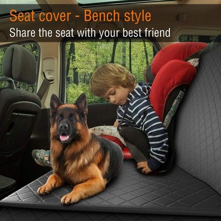 Active Pets Dog Back Seat Cover Protector Waterproof Scratchproof Hammock for Dogs Backseat Protection Against Dirt and Pet Fur Durable Pets Seat Covers for Cars & SUVs 