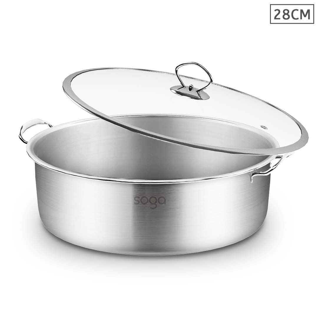 Stainless Steel 28cm Casserole With Lid Induction Cookware