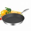 4X Stainless Steel Fry Pan Frying Pan Induction FryPan Non Stick Interior Skillet