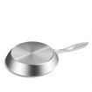 Stainless Steel Fry Pan 20cm 28cm Frying Pan Induction Non Stick Interior