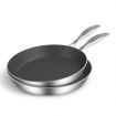 Stainless Steel Fry Pan 22cm 30cm Frying Pan Skillet Induction Non Stick Interior FryPan