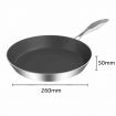 Stainless Steel Fry Pan 26cm Frying Pan Induction FryPan Non Stick Interior