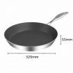 Stainless Steel Fry Pan 32cm Frying Pan Induction FryPan Non Stick Interior