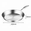 Stainless Steel Fry Pan 26cm Frying Pan Top Grade Induction Cooking FryPan