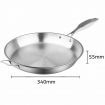 Stainless Steel Fry Pan 34cm Frying Pan Top Grade Induction Cooking FryPan