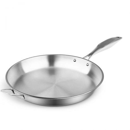 Stainless Steel Fry Pan Induction Cooking Pan 36CM