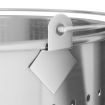 33L 18/10 Stainless Steel Perforated Stockpot Basket Pasta Strainer with Handle