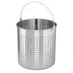 2X 33L 18/10 Stainless Steel Perforated Stockpot Basket Pasta Strainer with Handle