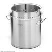 2X 33L 18/10 Stainless Steel Perforated Stockpot Basket Pasta Strainer with Handle