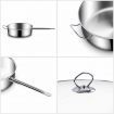 Stainless Steel 32cm Saucepan With Lid Induction Cookware Triple Ply Base