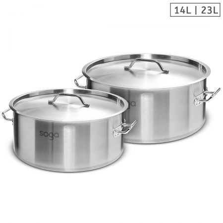 Stock Pot 14L 23L Top Grade Thick Stainless Steel Stockpot 18/10