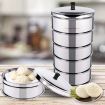 5 Tier 22cm Stainless Steel Steamers With Lid Work inside of Basket Pot Steamers