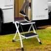 Double Folding Caravan Step Portable RV Accessories Ladder Camper Trailer Parts