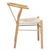 2x Dining Chairs Wooden Hans Clear