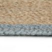 Handmade Rug Jute with Olive Green Border 120 cm