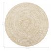 Handmade Rug Jute White and Natural 150 cm