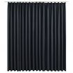 Blackout Curtain with Hooks Black 290x245 cm