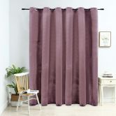 Blackout Curtain with Metal Rings Velvet Antique Pink 290x245 cm