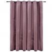 Blackout Curtain with Metal Rings Velvet Antique Pink 290x245 cm