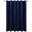 Blackout Curtain with Metal Rings Velvet Dark Blue 290x245 cm