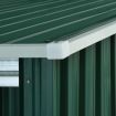 Garden Shed with Extended Roof Green 346x121x181 cm Steel