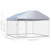 Outdoor Dog Kennel with Roof 200x200x135 cm