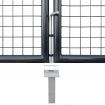 Mesh Garden Gate Galvanised Steel 289x150 cm Grey