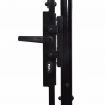 Fence Gate Double Door with Spike Top Steel 3x1.75 m Black