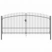 Double Door Fence Gate with Spear Top 400x225 cm