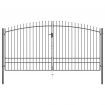 Double Door Fence Gate with Spear Top 400x248 cm